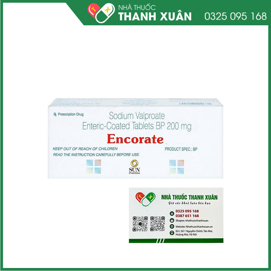 Encorate thuốc điều trị động kinh và rối loạn cảm xúc lưỡng cực